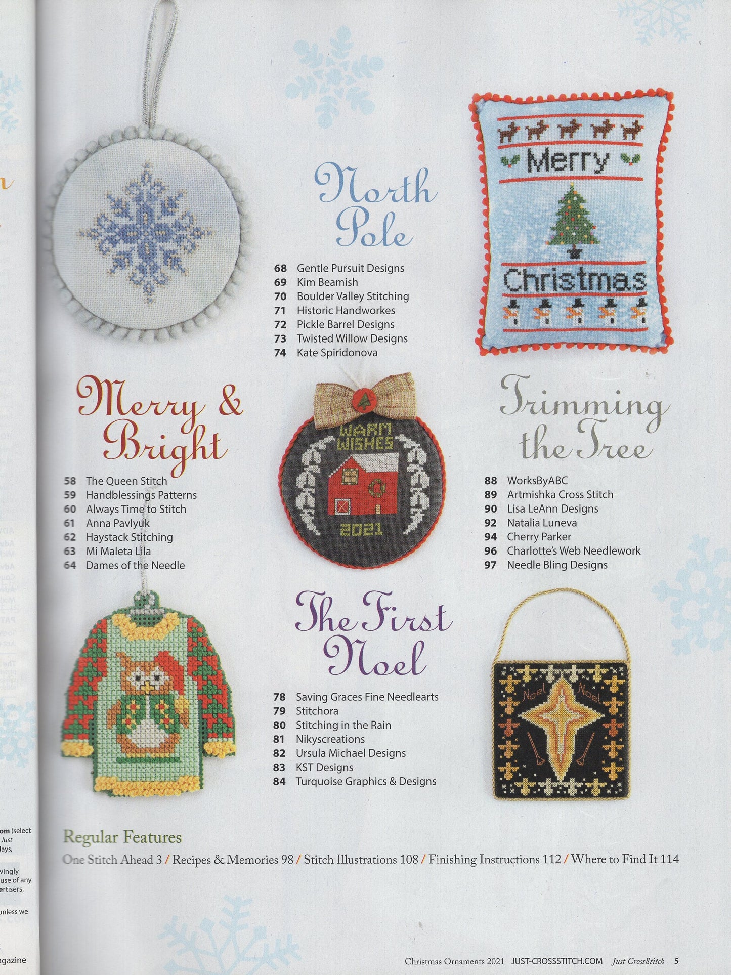 Just Cross Stitch, Volume 38, Number 6, Christmas 2021