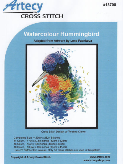 Watercolour Hummingbird - #13708