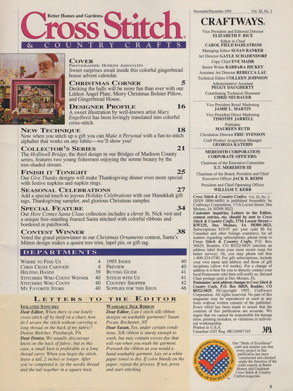 Cross Stitch & Country Crafts, Nov/Dec '95