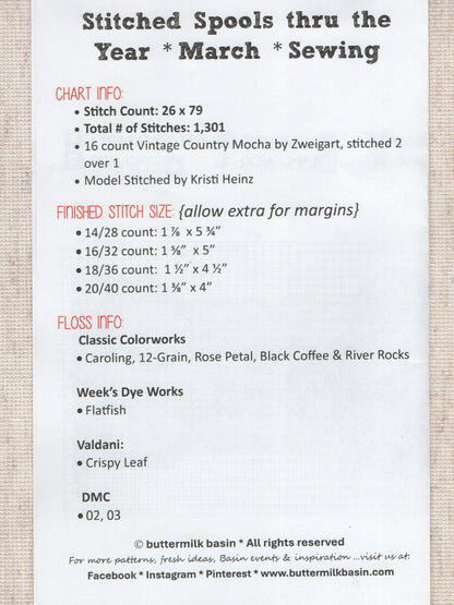 Stitched Spools Thru The Year March