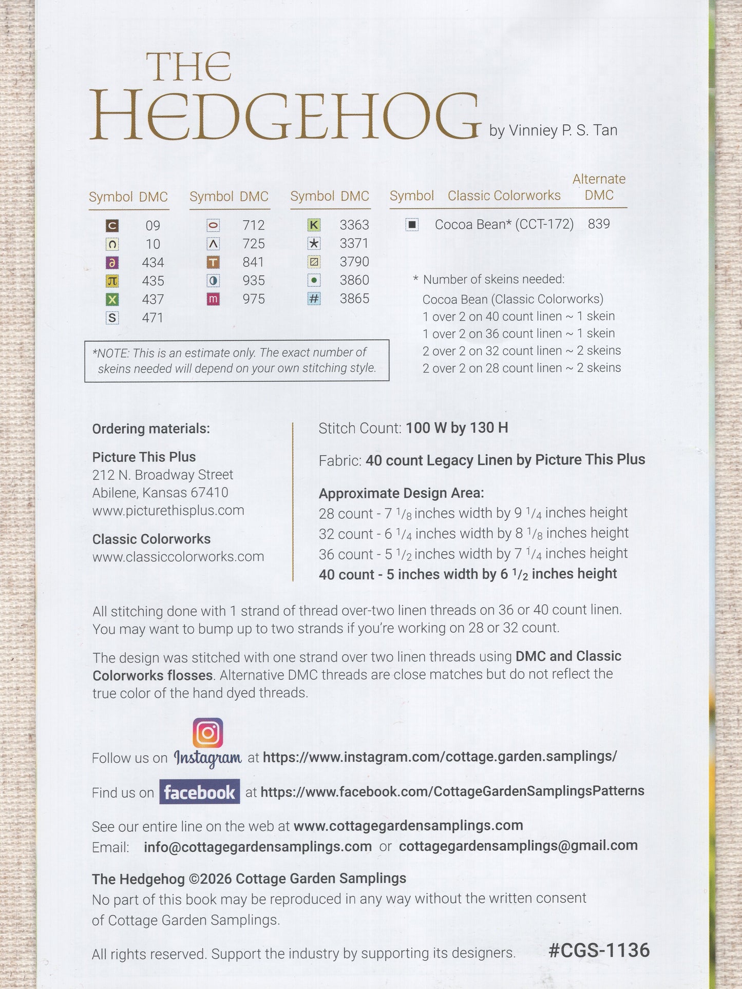 The Hedgehog- CGS-1136