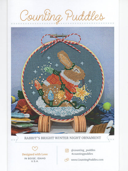 Rabbit's Bright Winter Night Ornament