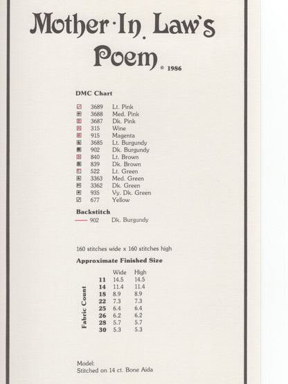 Mother-In-Law's Poem - CSL-27