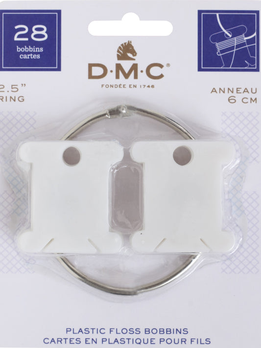 plastic floss bobbin with ring