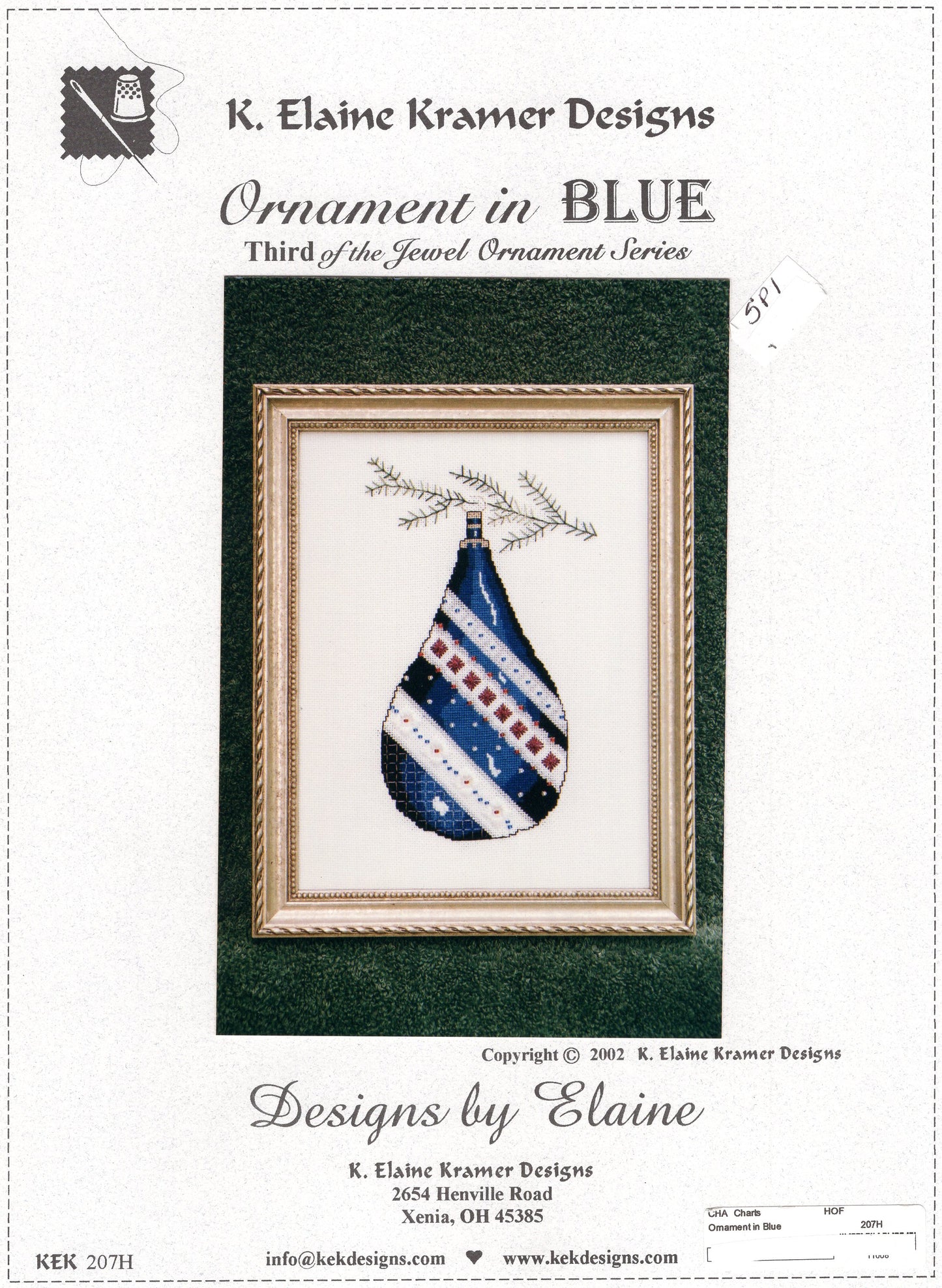 Ornament in Blue - KEK 207H