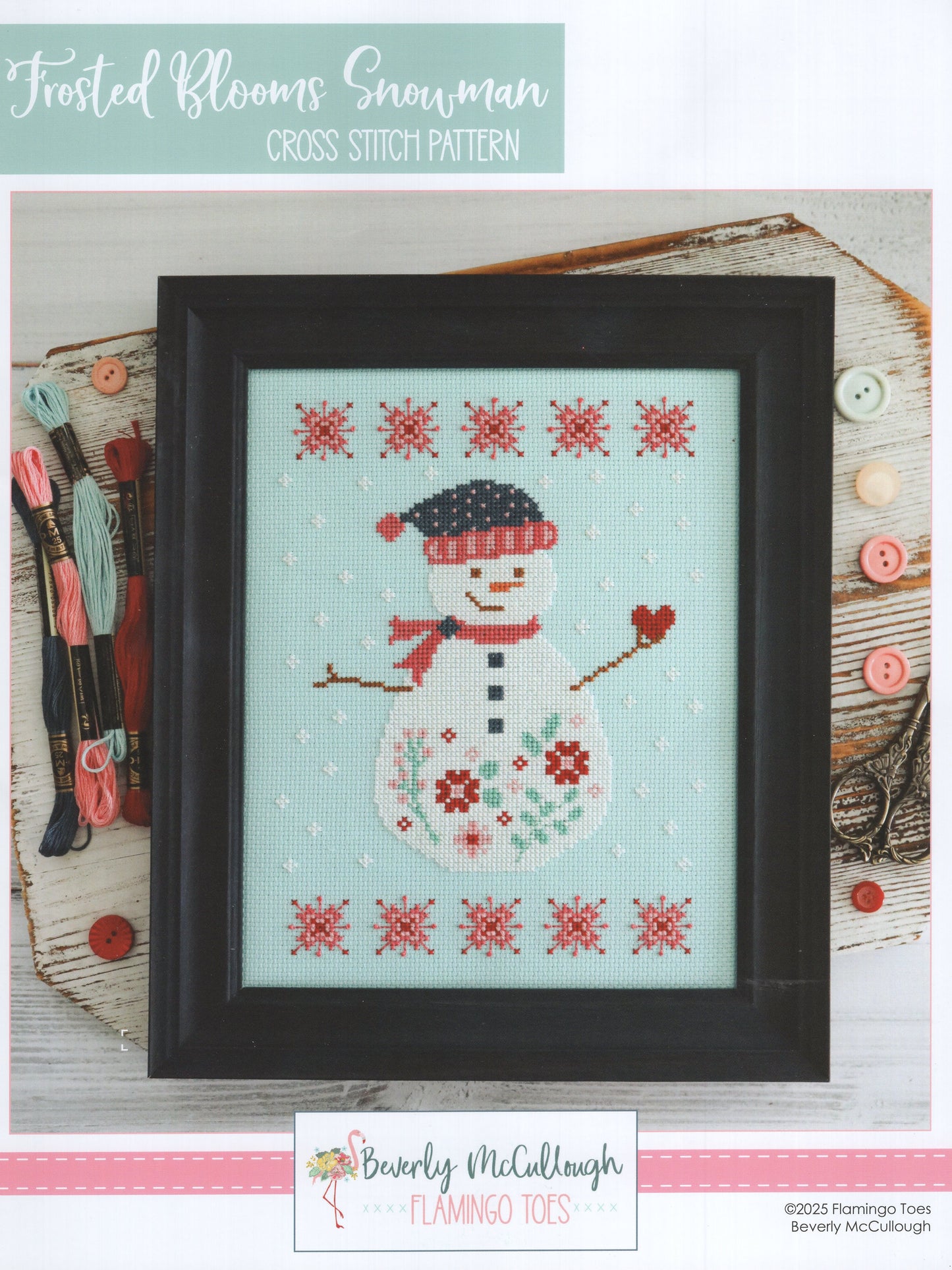 Frosted Blooms Snowman