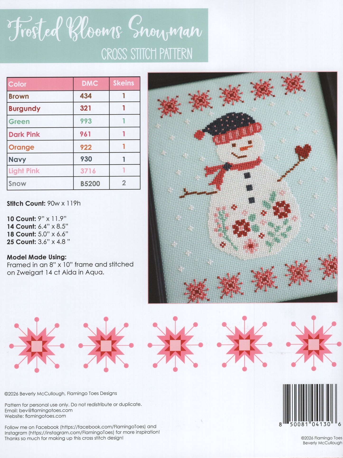 Frosted Blooms Snowman
