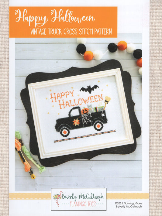 Happy Halloween vintage truck