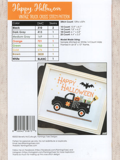 Happy Halloween vintage truck