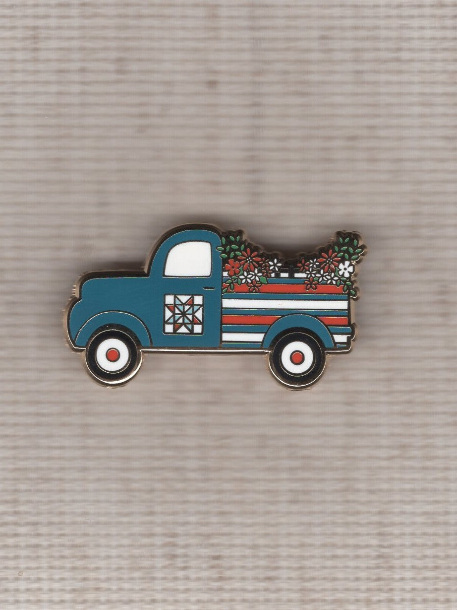 vintage patriotic truck needle minder
