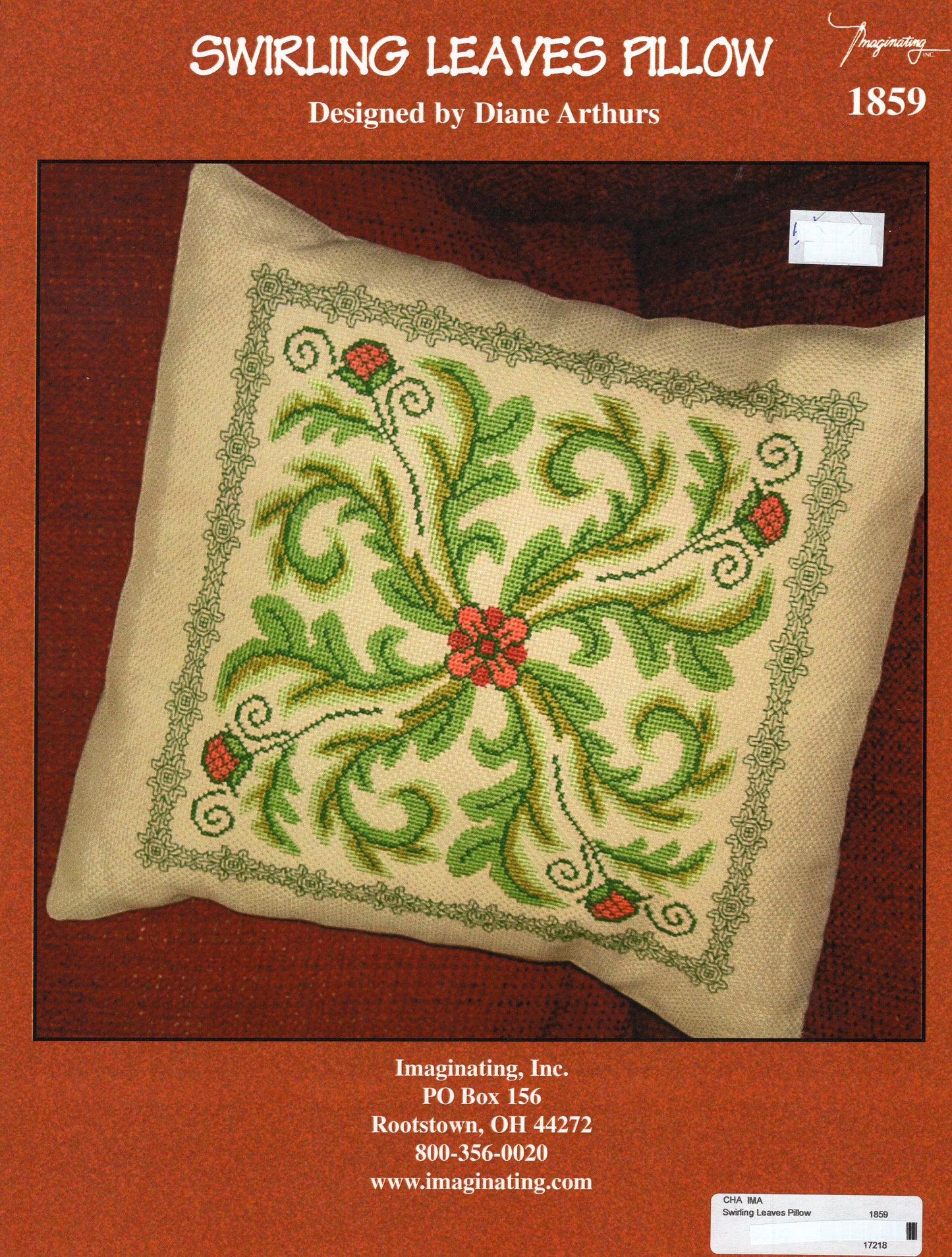 Swirling Leaves Pillow - #1859