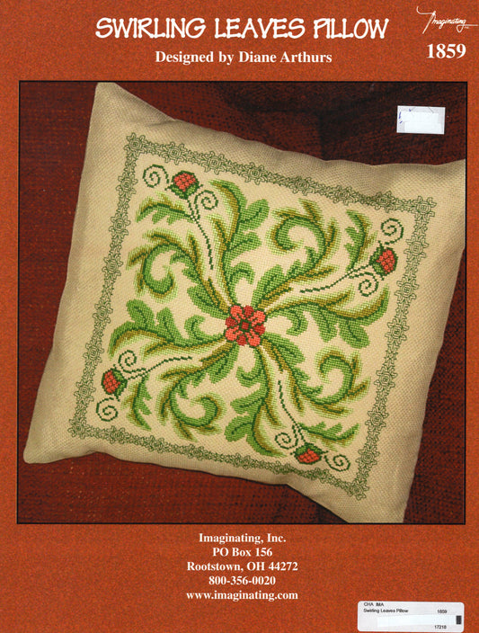 Swirling Leaves Pillow - #1859