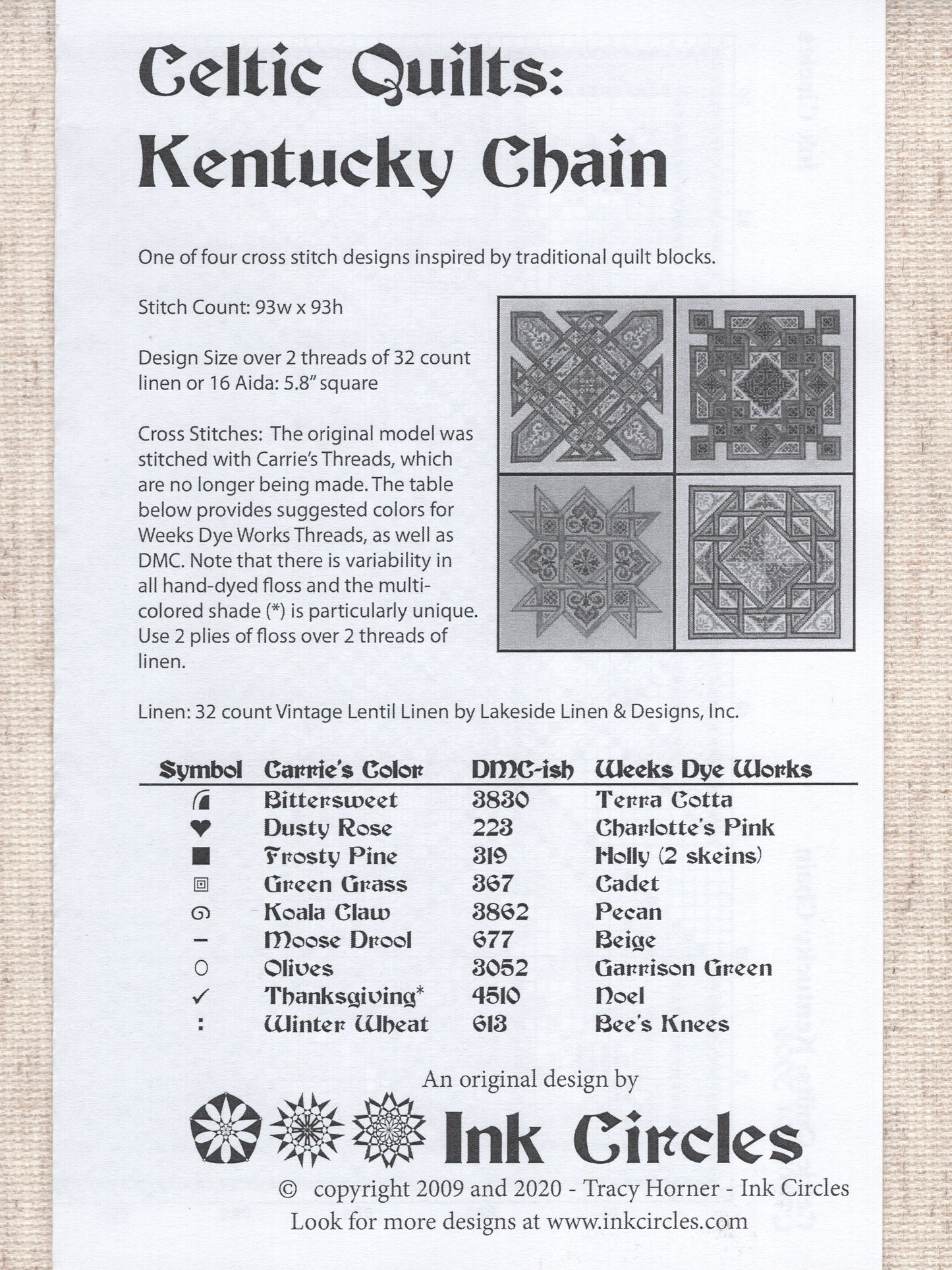 Celtic Quilts: Kentucky Chain - C13