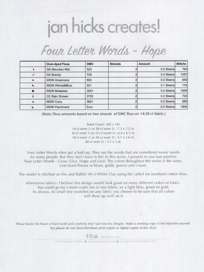 Four Letter Words: Hope
