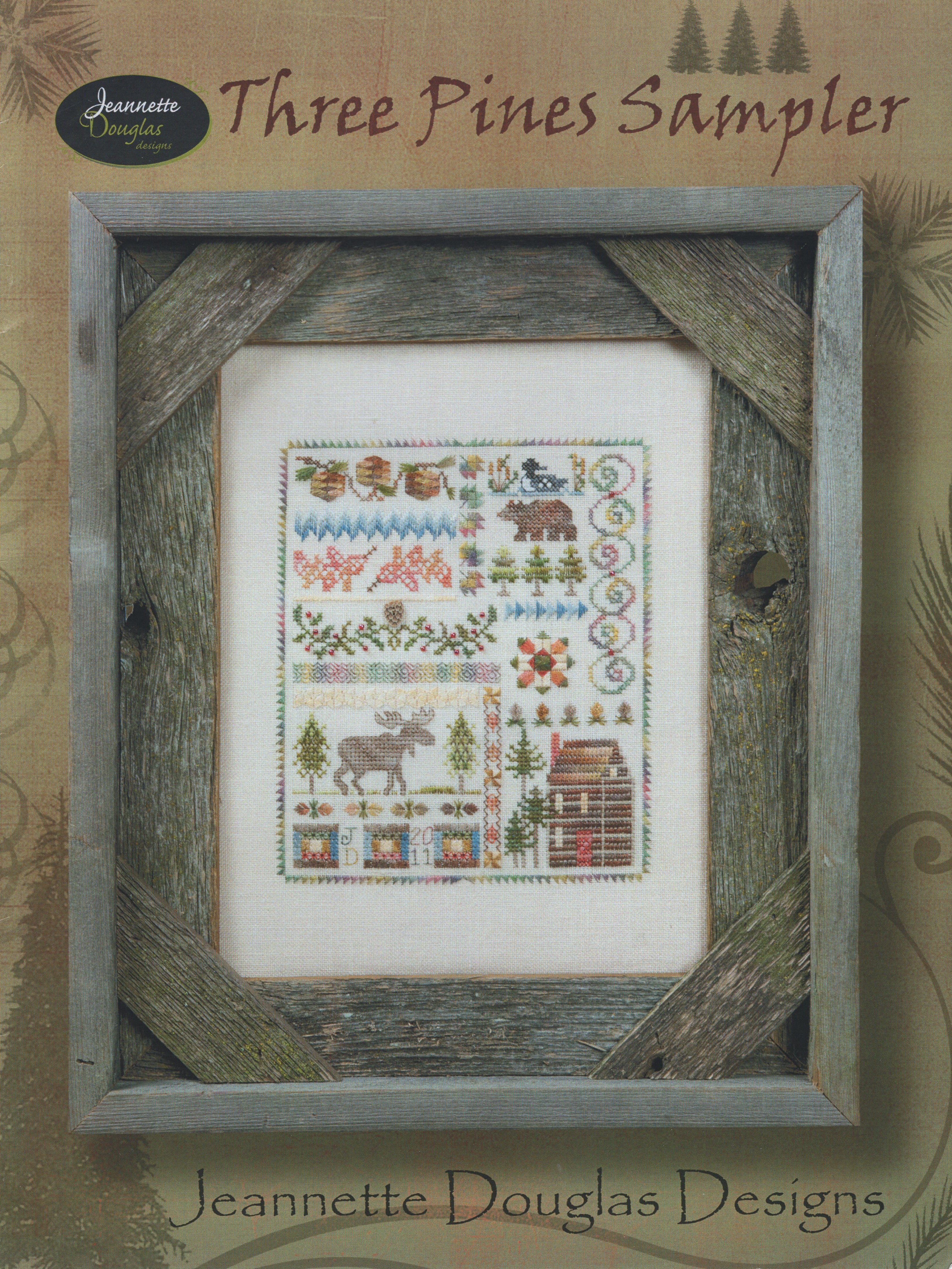 Three Pines Sampler - PFF kit – Peach State Cross Stitch