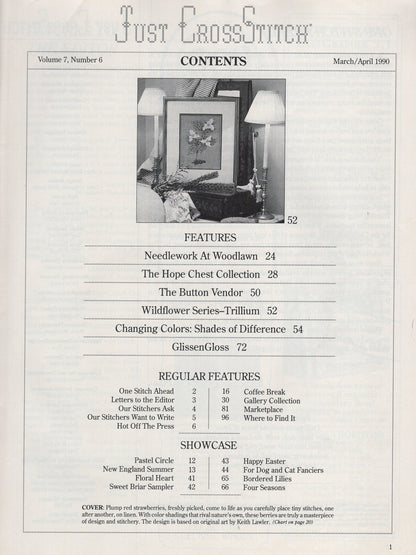 Just Cross Stitch, Volume 7, Number 6, March/April 1990