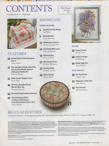 Just Cross Stitch, Volume 40, Number 2, April 2022