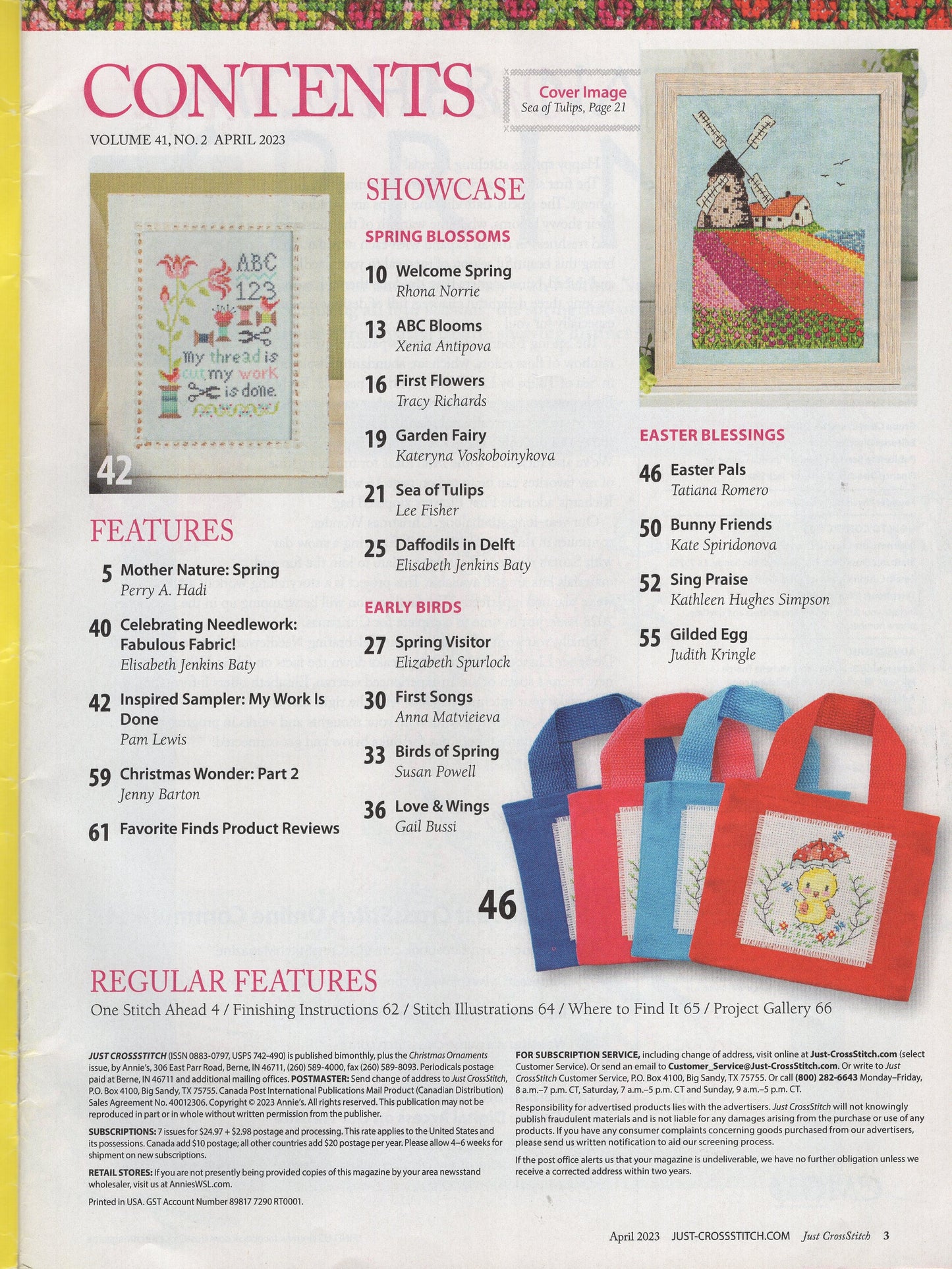 Just Cross Stitch, Volume 41, Number 2, April 2023