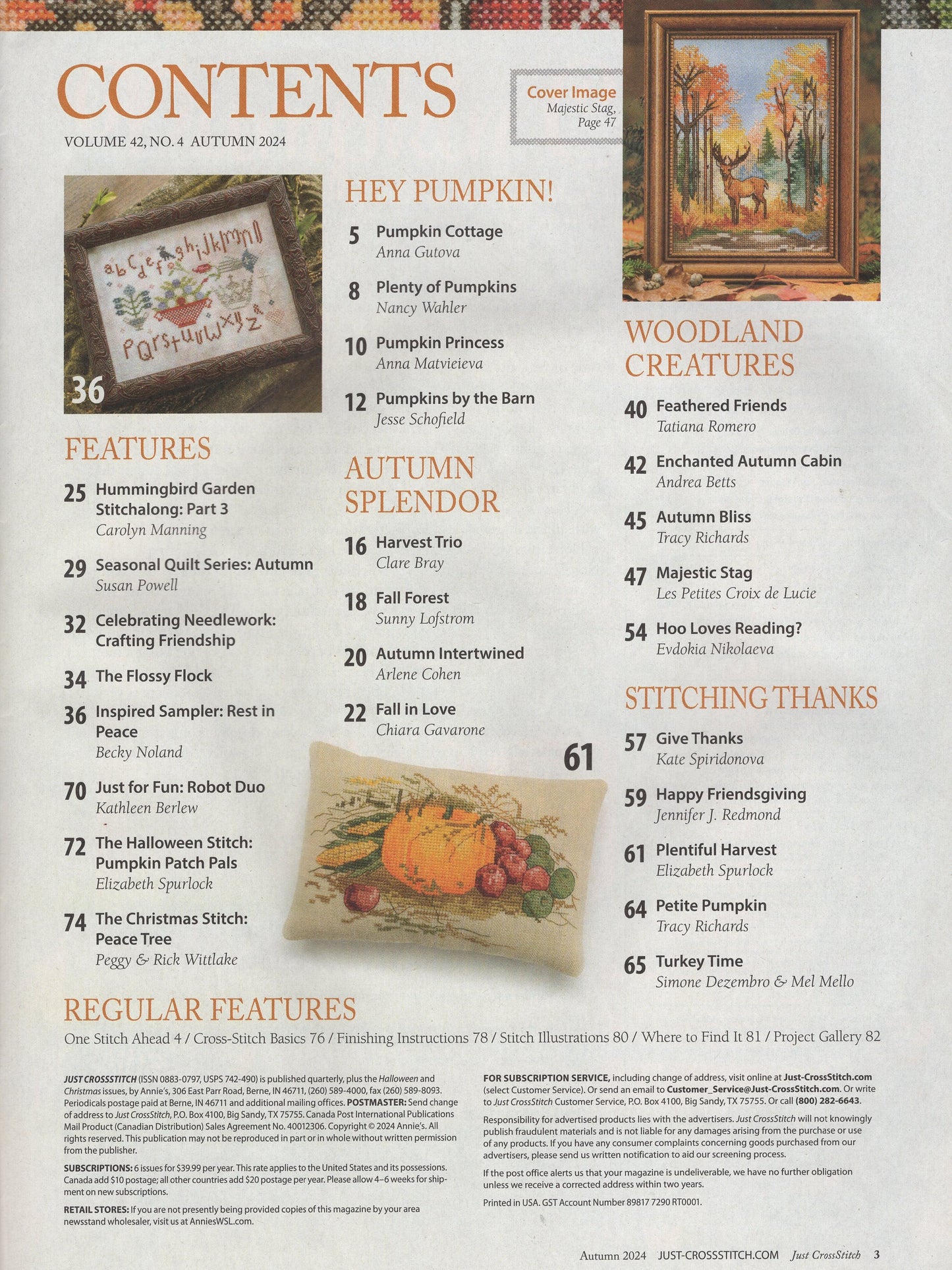 Just Cross Stitch, Volume 42, Number 4, Autumn 2024