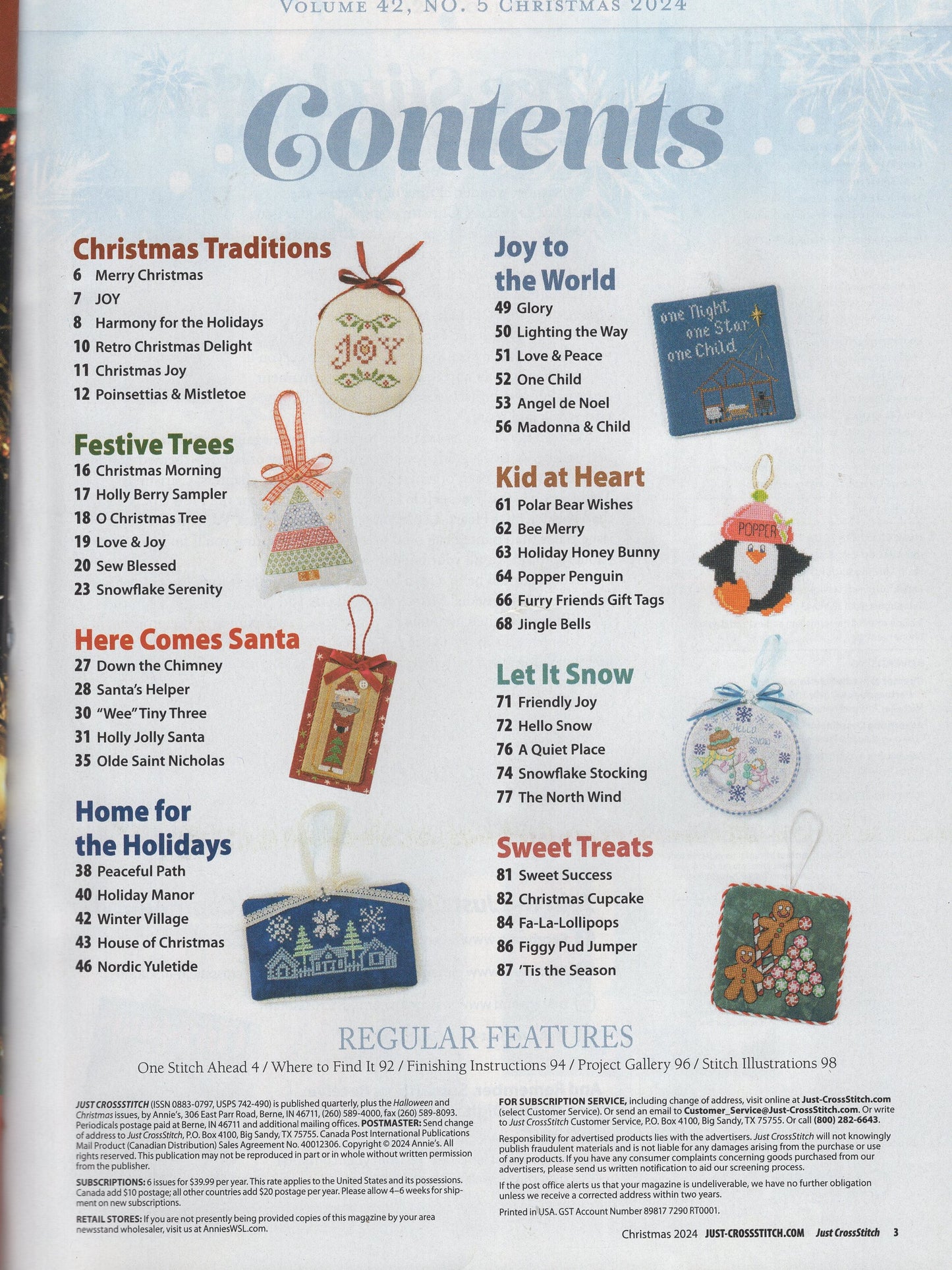 Just Cross Stitch, Volume 42, Number 5, Christmas 2024