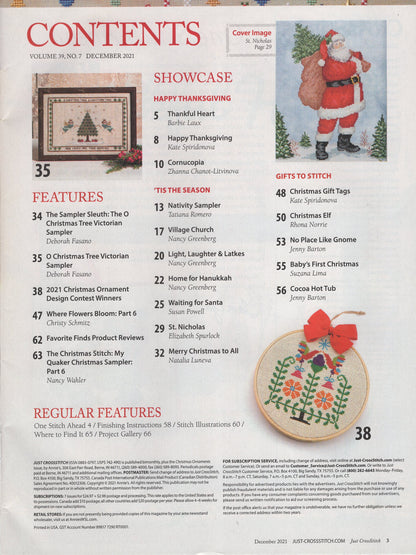 Just Cross Stitch, Volume 39, Number 7, December 2021
