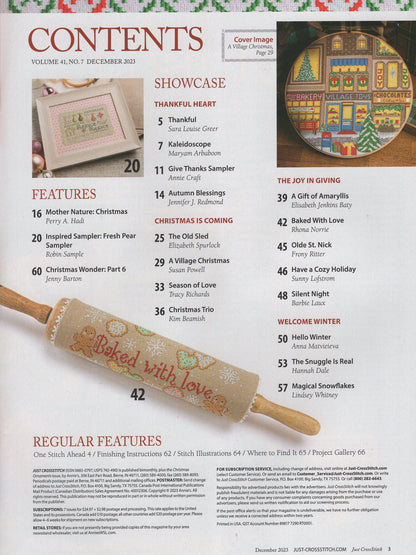 Just Cross Stitch, Volume 41, Number 7, December 2023