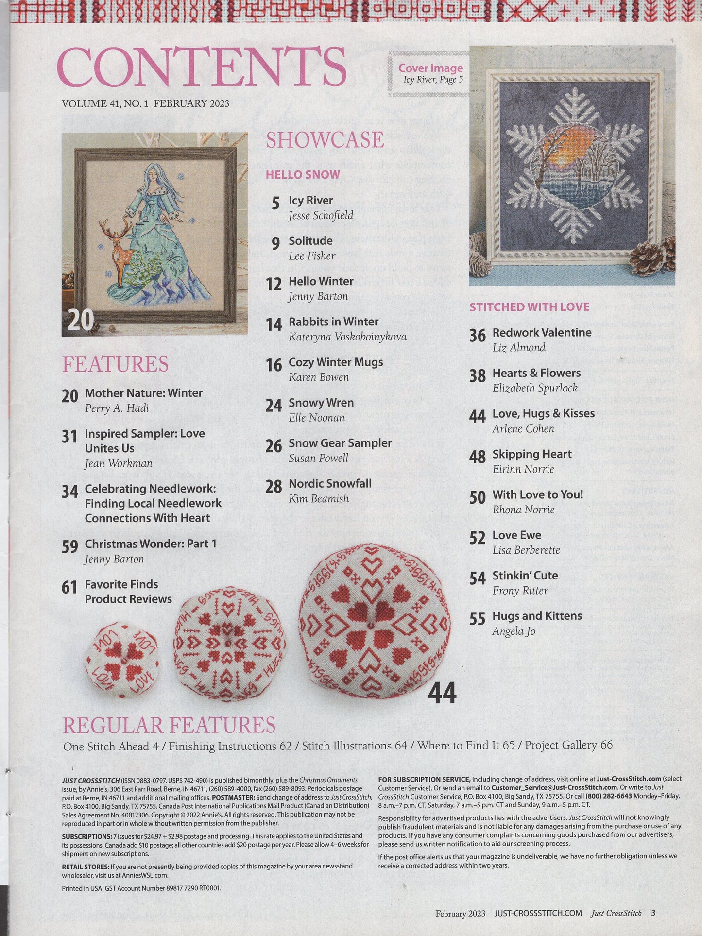 Just Cross Stitch, Volume 41, Number 1, February 2023