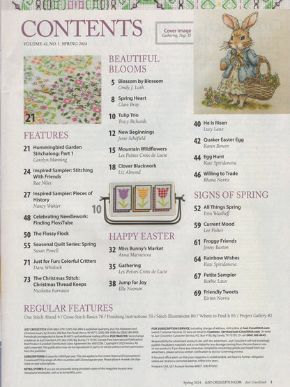 Just Cross Stitch, Volume 42, Number 1, Spring 2024