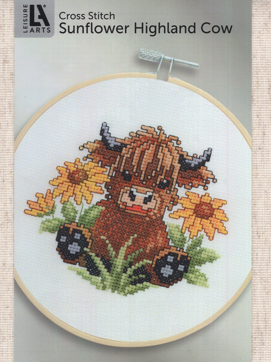 Sunflower Highland Cow
