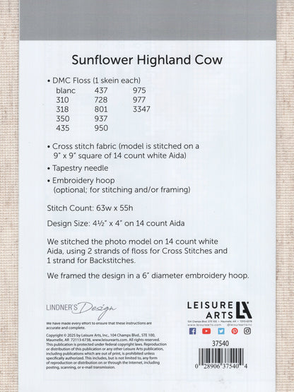 Sunflower Highland Cow