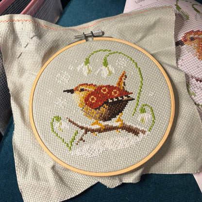 Wren and Snowdrops