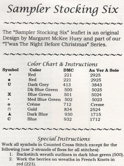 Sampler Stocking Six