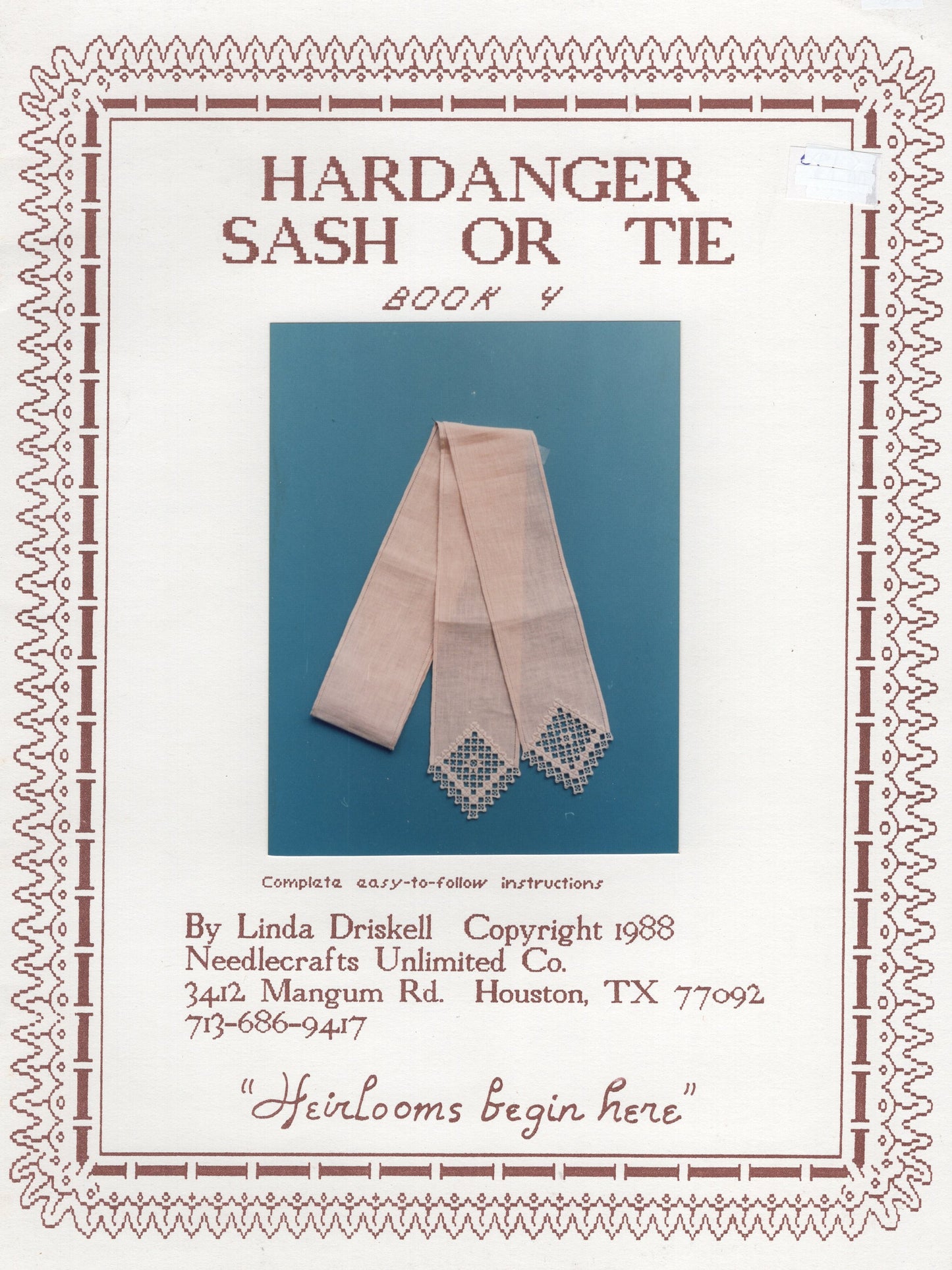 Hardanger Sash or Tie - Book 4