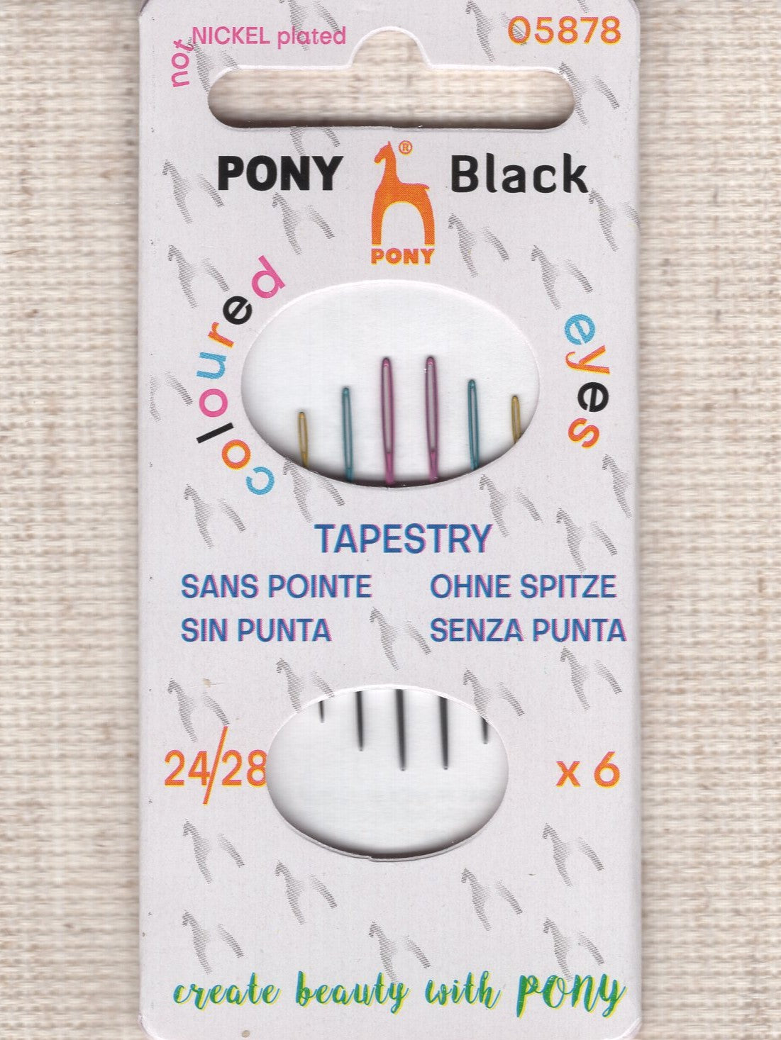 Pony black tapestry needles