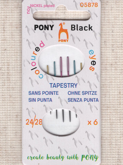 Pony black tapestry needles