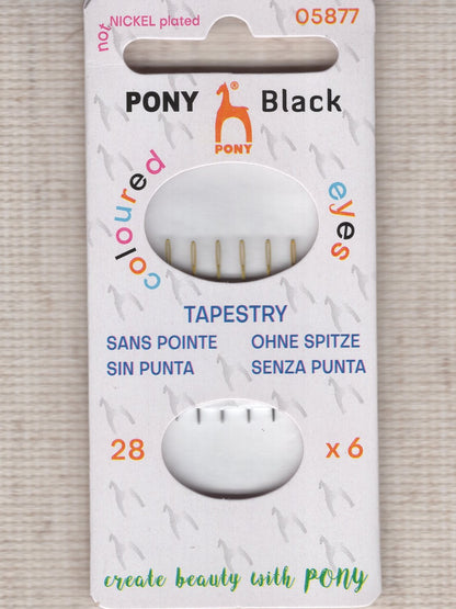Pony black tapestry needles