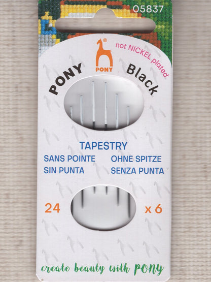 Pony black tapestry needles