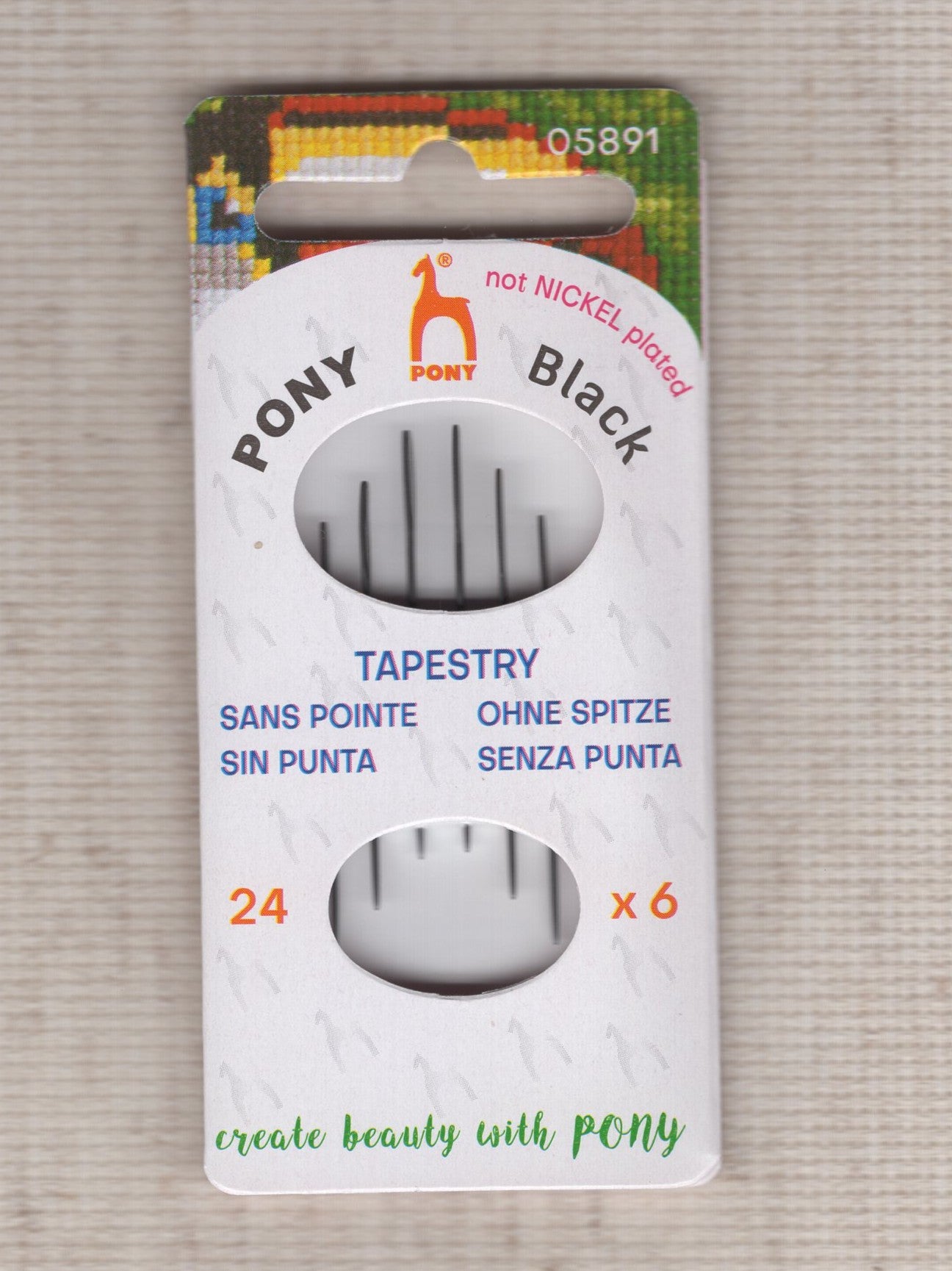 Pony black tapestry needles