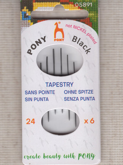 Pony black tapestry needles