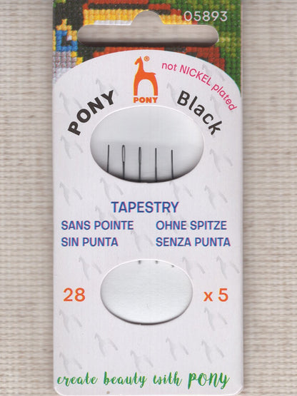 Pony black tapestry needles