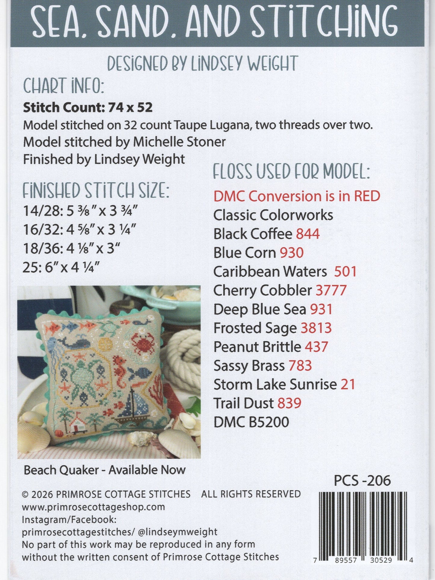 Sea, Sand and Stitching - PCS-206