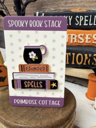 Spooky Book Stack needle minder