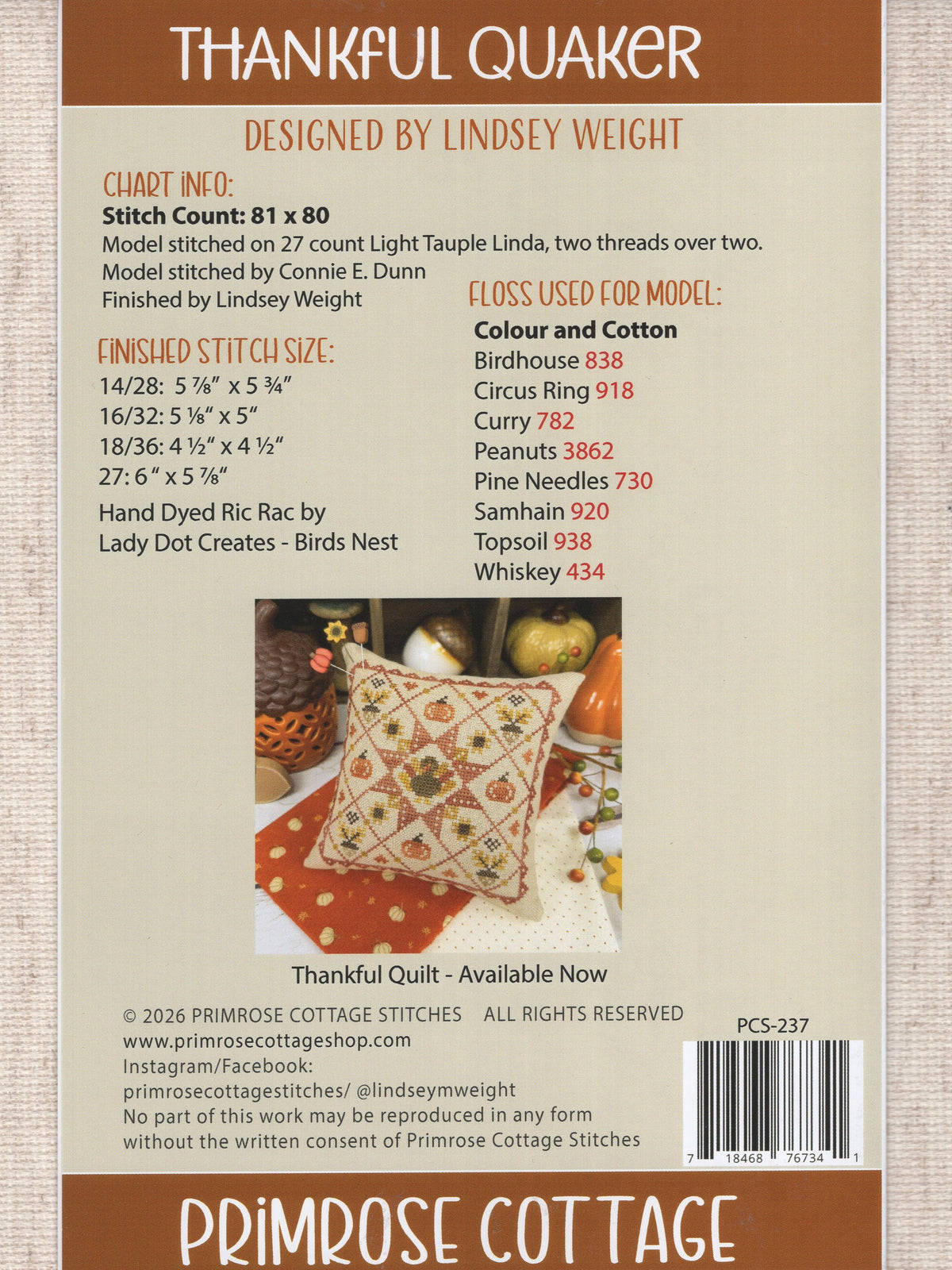 Thankful Quaker - PCS-237