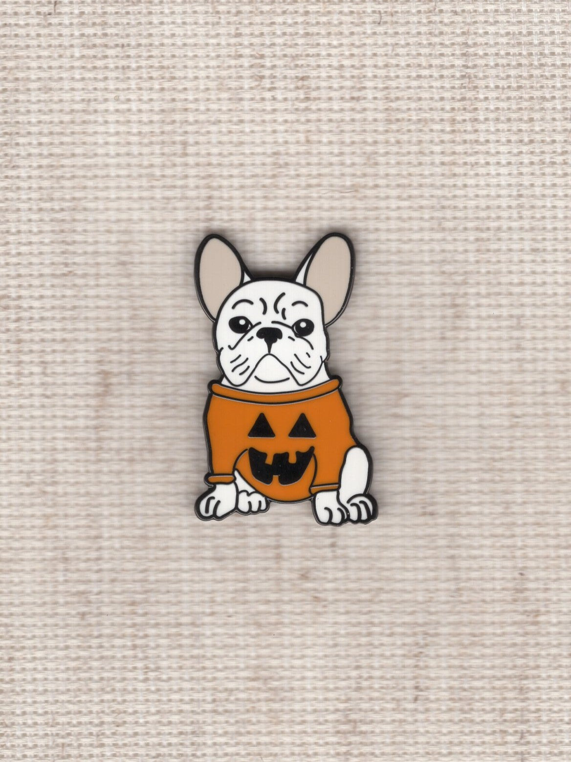 Halloween bulldog needle minder
