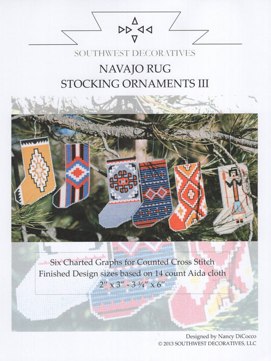 Navajo Rug Stocking Ornaments III