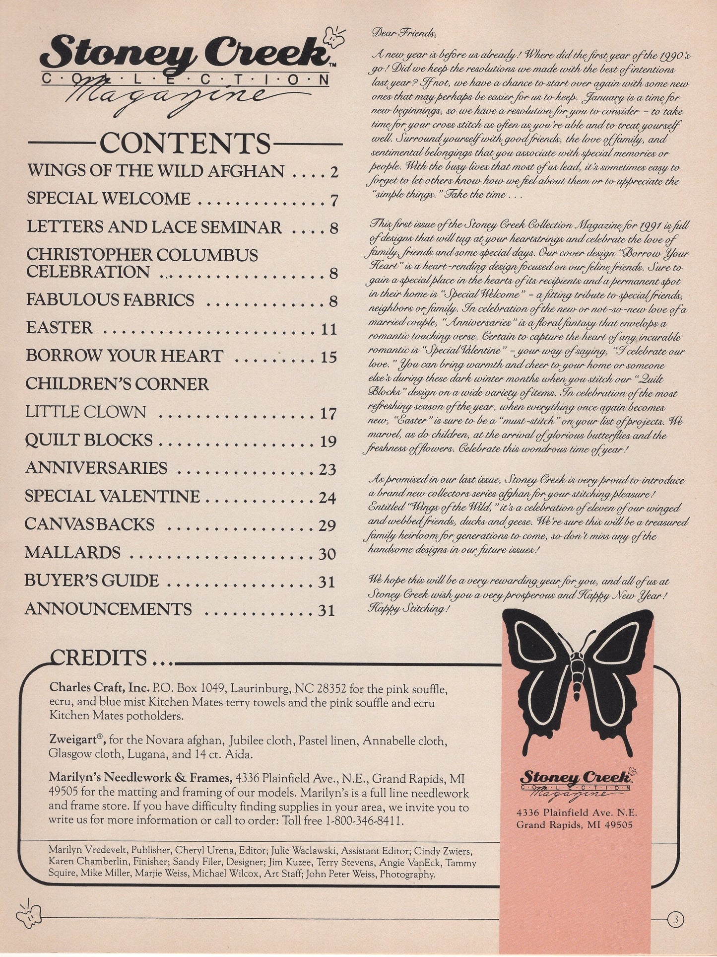 Stoney Creek, Volume 3, Number 1, Jan/Feb 1991