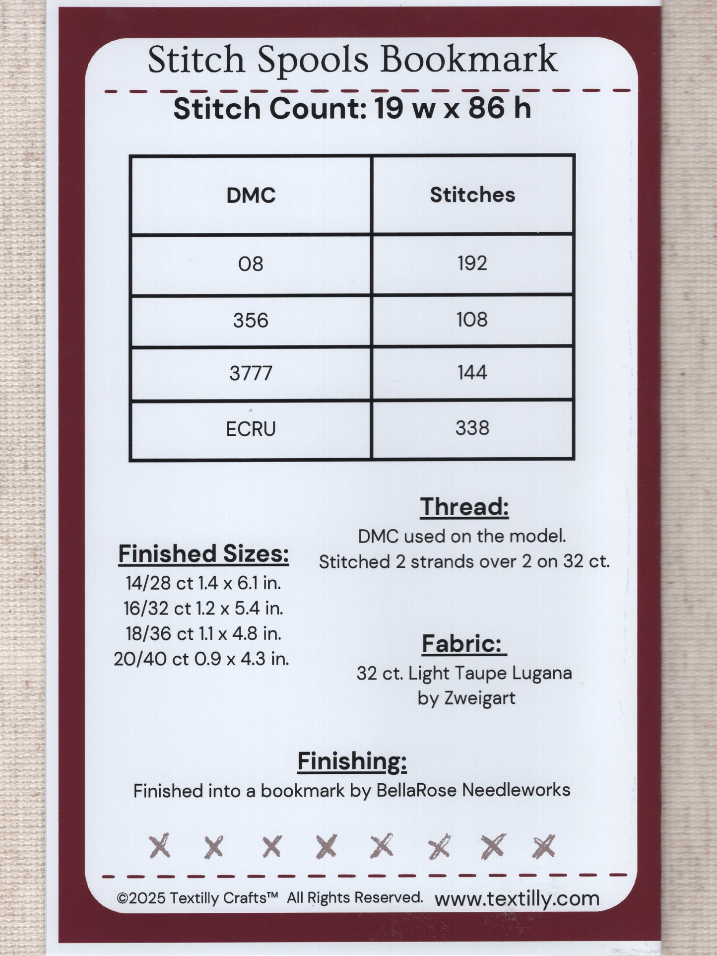 Stitch Spools bookmark