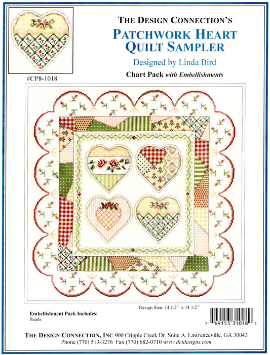 Patchwork Heart Quilt Sampler - K-CP8-1018