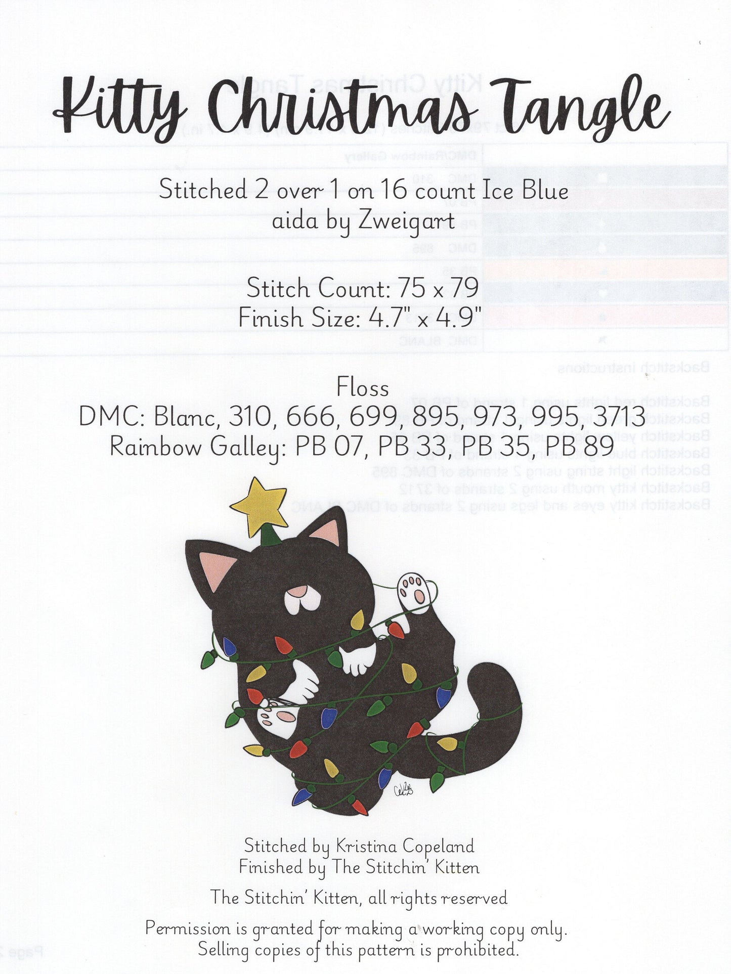 Kitty Christmas Tangle
