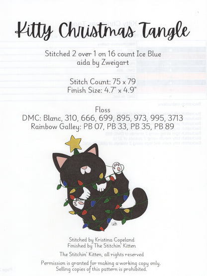 Kitty Christmas Tangle